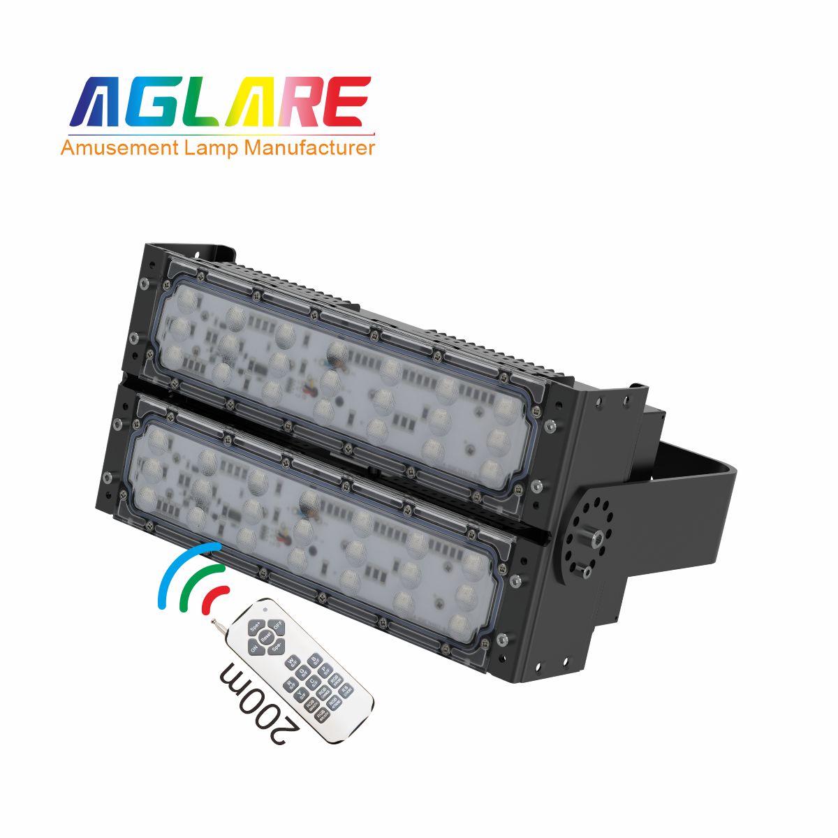 100W LED彩色泛光灯 RGB投光灯带？仄